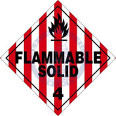 Placard Class 4.1: Flammable Solid, Domestic Standard Worded